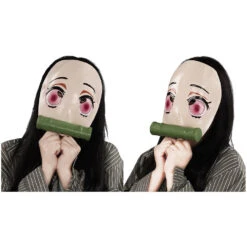 Demon Slayer Kimetsu No Yaiba Kamado Nezuko Cosplay Masque -Newcossky 0b1798253f86e38d4df5b61270ec41a8