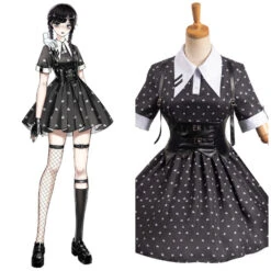 Adulte Wednesday Addams Lolita Robe Design Original Carnaval