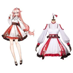 Genshin Impact Yae Miko Lolita Design Original Cosplay Costume Carnaval