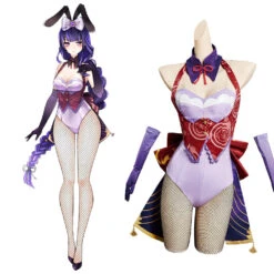 Genshin Impact Beelzebul Baal Raiden Shogun Bunny Girl Cosplay Costume Design Original- Cossky