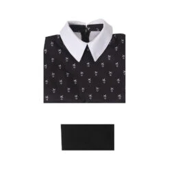 TV Enfant Wednesday Addams Robe Cosplay Costume Halloween Carnival -Newcossky 11009818 7