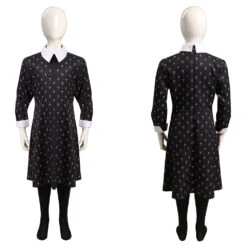 TV Enfant Wednesday Addams Robe Cosplay Costume Halloween Carnival