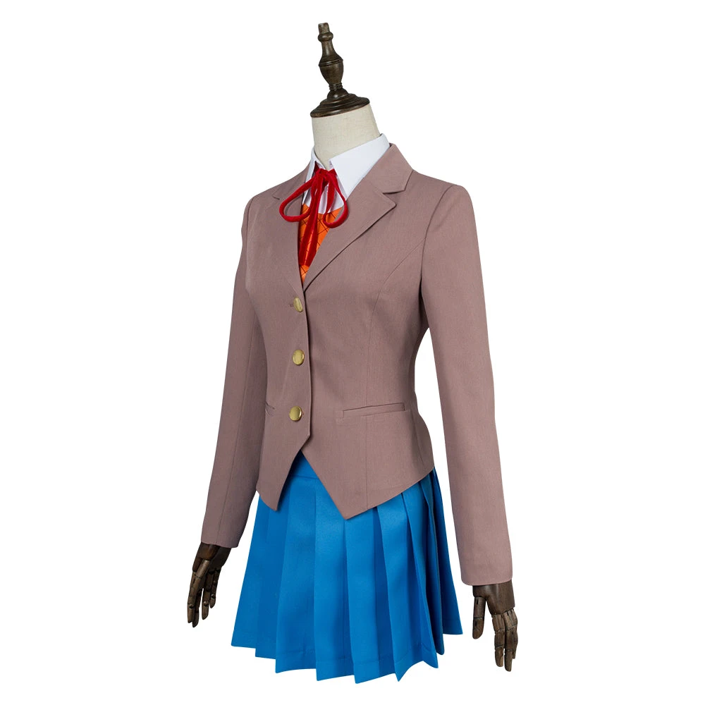 Galgame Doki Doki Literature Club Sayori Natsuki Yuri Monika Girls School Uniform Cosplay Costume 4 Galgame Doki Doki Literature Club Sayori Natsuki Yuri Monika Girls School Uniform Cosplay Costume – Image 2