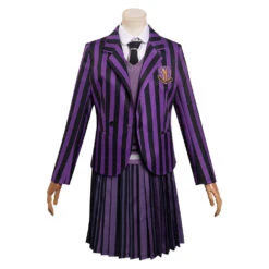 Enfant Wednesday Addams Enid Violet Uniforme Scolaire Cosplay Costume Carnaval -Newcossky 12002150 1