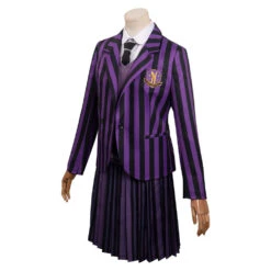 Enfant Wednesday Addams Enid Violet Uniforme Scolaire Cosplay Costume Carnaval -Newcossky 12002150 2