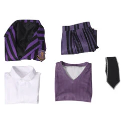 Enfant Wednesday Addams Enid Violet Uniforme Scolaire Cosplay Costume Carnaval -Newcossky 12002150 8