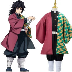 Enfant Demon Slayer Kimetsu No Yaiba Tomioka Giyuu Uniforme Enfant Cosplay Costume