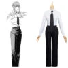 Anime Adulte Chainsaw Man Makima Pantalon Top Cravate Cosplay Costume