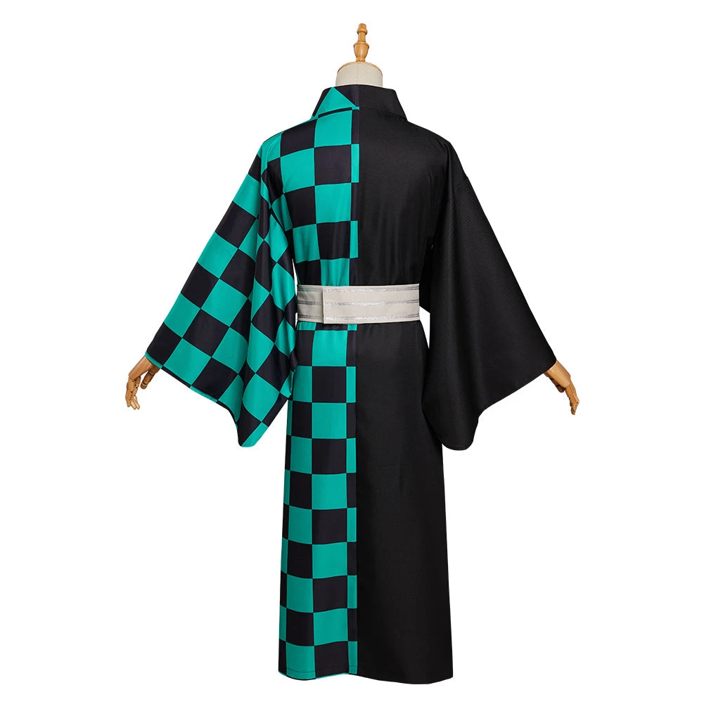 Demon Slayer Les Rôdeurs De La Nuit Kimetsu No Yaiba Kamado Tanjirou Kimono Du Festival D'été Costume 4 Demon Slayer Les Rôdeurs De La Nuit Kimetsu No Yaiba Kamado Tanjirou Kimono Du Festival D'été Costume – Image 2