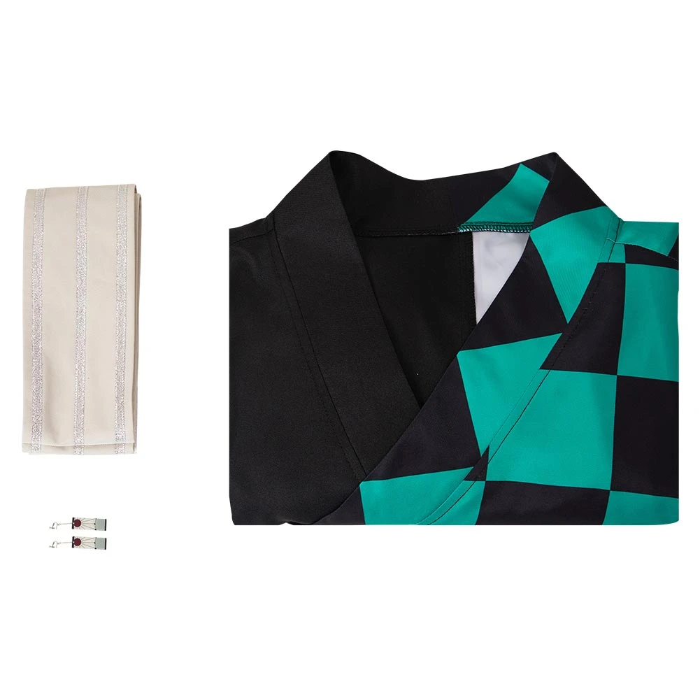 Demon Slayer Les Rôdeurs De La Nuit Kimetsu No Yaiba Kamado Tanjirou Kimono Du Festival D'été Costume 12 Demon Slayer Les Rôdeurs De La Nuit Kimetsu No Yaiba Kamado Tanjirou Kimono Du Festival D'été Costume – Image 10