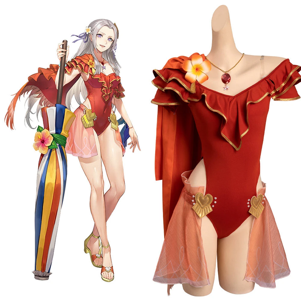 Fire Emblem Heroes Edelgard·Von·Fresberg Maillot De Bain Cosplay Costume 3 Fire Emblem Heroes Edelgard·Von·Fresberg Maillot De Bain Cosplay Costume