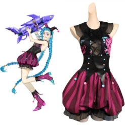 Arcane: League Of Legends Clown Jinx Cosplay Costume Robe Design Original -Cossky