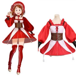 My Hero Academia Ochaco Uraraka Robe Rouge Design Original Cosplay Costume Halloween Carnival