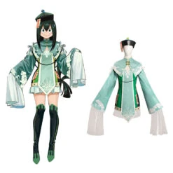 My Hero Academia Asui Tsuyu Zombie Design Original Cosplay Costume Zombie Chapeau Robe Halloween Carnival