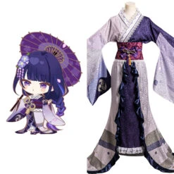 Genshin Impact Raiden Shogun Kimono Cosplay Costume