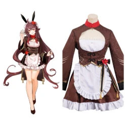 Genshin Impact Hu Tao Fille Lapin Maid Robe Design Original Cosplay Costume