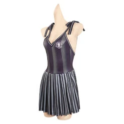 Adulte Wednesday Addams Wednesday Maillot De Bain Noir Cosplay Costume Carnaval -Newcossky 12003364 2