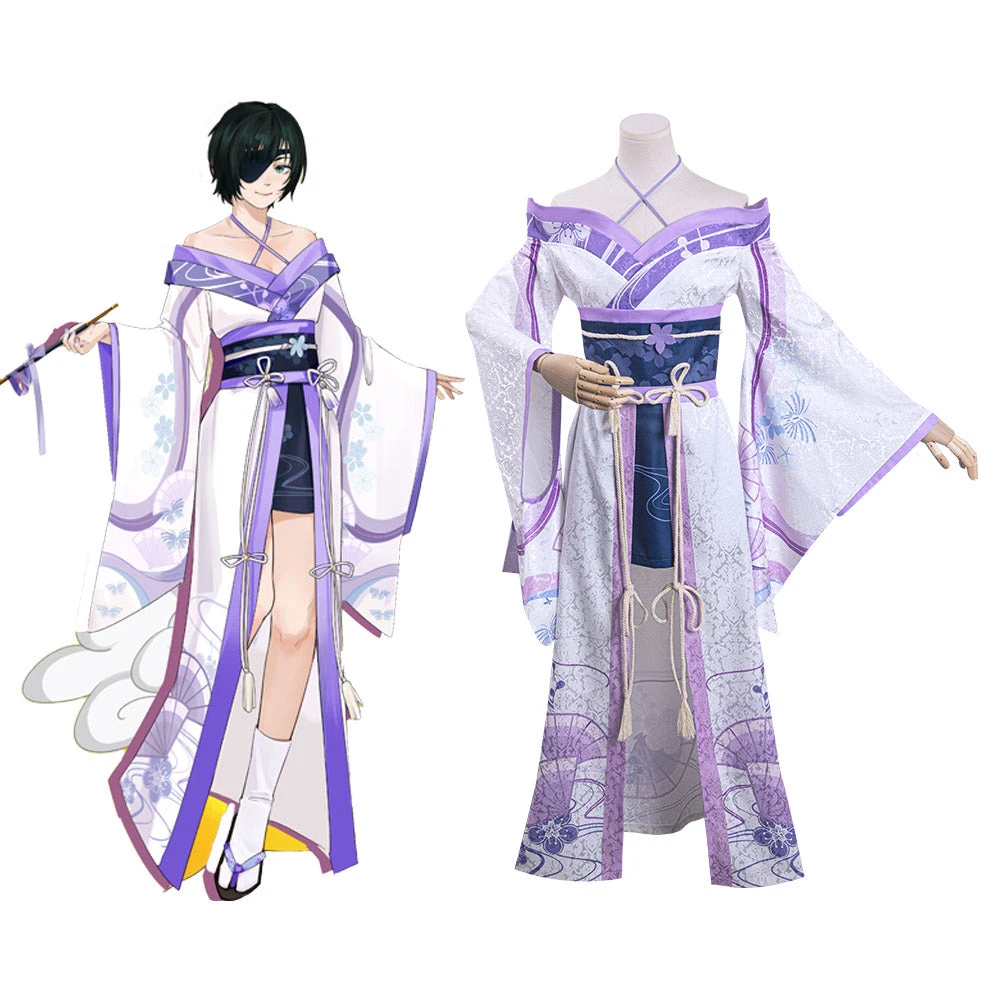 Chainsaw Man Himeno Hyakkiyakou Kimono Design Original Cosplay Costume 3 Chainsaw Man Himeno Hyakkiyakou Kimono Design Original Cosplay Costume