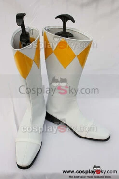 Power Rangers: Mighty Morphin Tigre Cosplay Chaussures -Newcossky 1294 yellow rangers 4