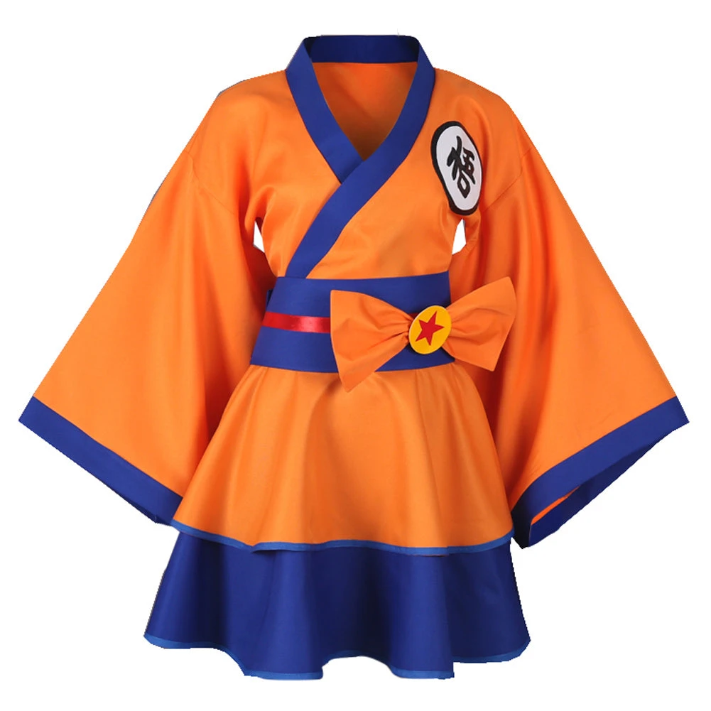 Dragon Ball Z Goku Genderbend Lolita Robe Cosplay Costume 3 Dragon Ball Z Goku Genderbend Lolita Robe Cosplay Costume