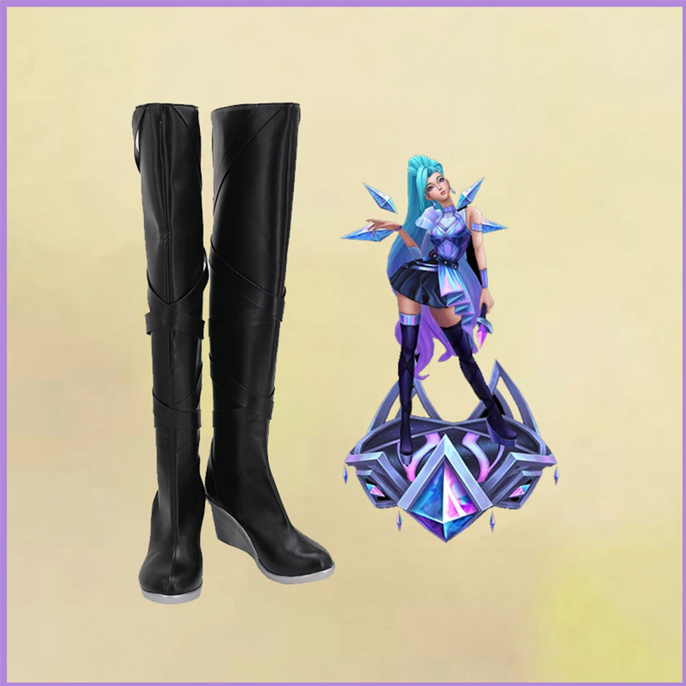 LOL League Of Legends K/DA Seraphine Bottes Cosplay Chaussures 6 LOL League Of Legends K/DA Seraphine Bottes Cosplay Chaussures – Image 4