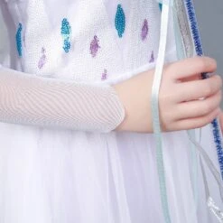 La Reine Des Neiges Frozen 2 Elsa Robe Blanche Pour Enfant Cosplay Costume -Newcossky 14800513376 898390851