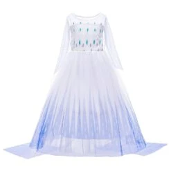 La Reine Des Neiges Frozen 2 Elsa Robe Blanche Pour Enfant Cosplay Costume -Newcossky 14942337048 898390851