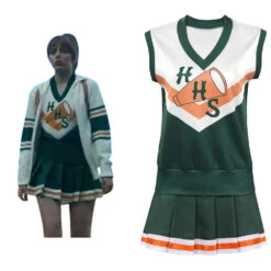 Enfant Stranger Things Season 4 Hawkins High School Cheerleaders Robe Cosplay Costume Halloween Carnival