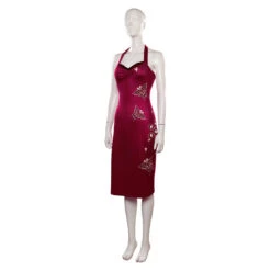 Resident Evil 4 Ada Wong Jeu Cheongsam Robe Rouge Cosplay Costume -Newcossky 15001718 2