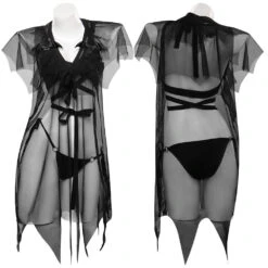 Wednesday Addams Wednesday Maillot De Bain Cosplay Costume Carnaval