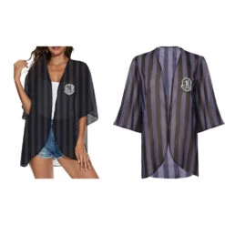 Adulte Wednesday Adams Femme Smock Manteau Cosplay Costume