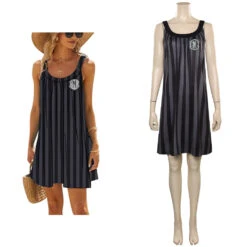 Adulte Wednesday Adams Plage Robe Maillot De Bain Cosplay Costume