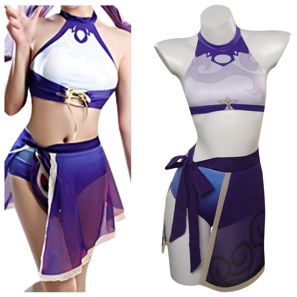 Adulte Genshin Impact Keqing Maillot De Bain Design Original Cosplay Costum Carnaval 3 Adulte Genshin Impact Keqing Maillot De Bain Design Original Cosplay Costum Carnaval