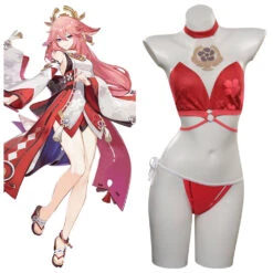Adulte Genshin Impact Octuple Shenzi Split Maillot De Bain Cosplay Costume