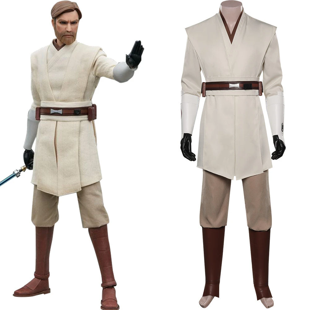 Star Wars: Clone Wars Obi Wan Kenobi Cosplay Costume 3 Star Wars: Clone Wars Obi Wan Kenobi Cosplay Costume