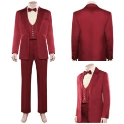 Film Adulte Beetlejuice Betelgeuse Uniform Rouge Cosplay Costume Carnaval -Newcossky 15003552 costumebuy2009