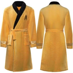 Star Trek Captain Pike Peignoir De Bain Jaune Cosplay Costume Carnaval
