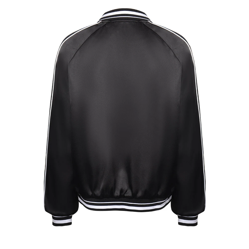 Adulte Wednesday Addams Wednesday Manteau De Baseball Cosplay Costume 4 Adulte Wednesday Addams Wednesday Manteau De Baseball Cosplay Costume – Image 2