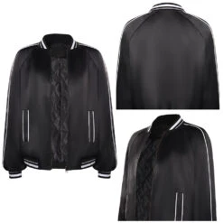 Adulte Wednesday Addams Wednesday Manteau De Baseball Cosplay Costume 13 Adulte Wednesday Addams Wednesday Manteau De Baseball Cosplay Costume -Newcossky 15003645 costumebuy2009
