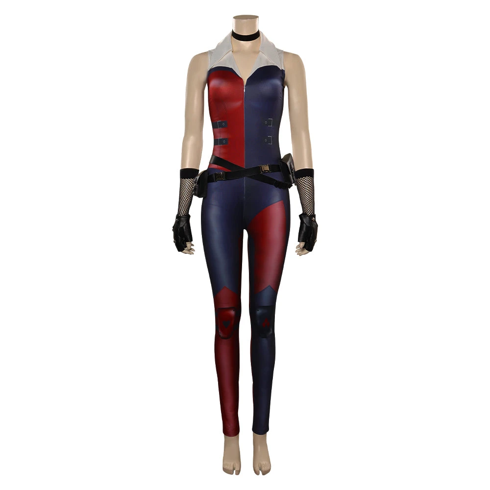 Mortal Kombat Harleen Onesies Rouge Combinaison Cosplay Costume 5 Mortal Kombat Harleen Onesies Rouge Combinaison Cosplay Costume – Image 3