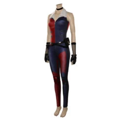 Mortal Kombat Harleen Onesies Rouge Combinaison Cosplay Costume 14 Mortal Kombat Harleen Onesies Rouge Combinaison Cosplay Costume -Newcossky 15003673 2