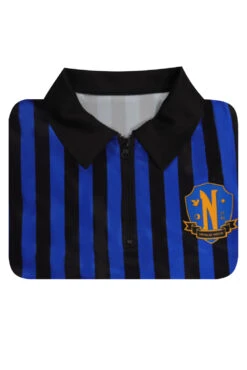 Adulte Wednesday Addams Bleu Manches Courtes Uniform Cosplay Costume -Newcossky 15003696 7 8e747e31 fff4 47aa b71a f7bd86b6b95e