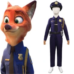 Enfant 2022 Film Zootopia 2 Nick Uniforme De Police Cosplay Costume Halloween Carnival