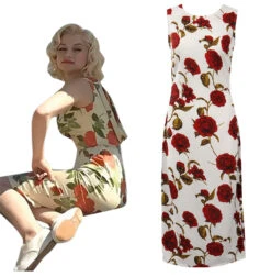 Film BLonde: Norma Jeane Robe Rose Cosplay Costume
