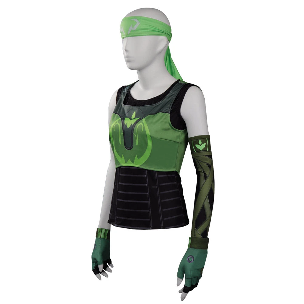 Valorant Skye Top Foulard Manches Cosplay Costume Carnival Halloween 6 Valorant Skye Top Foulard Manches Cosplay Costume Carnival Halloween – Image 4