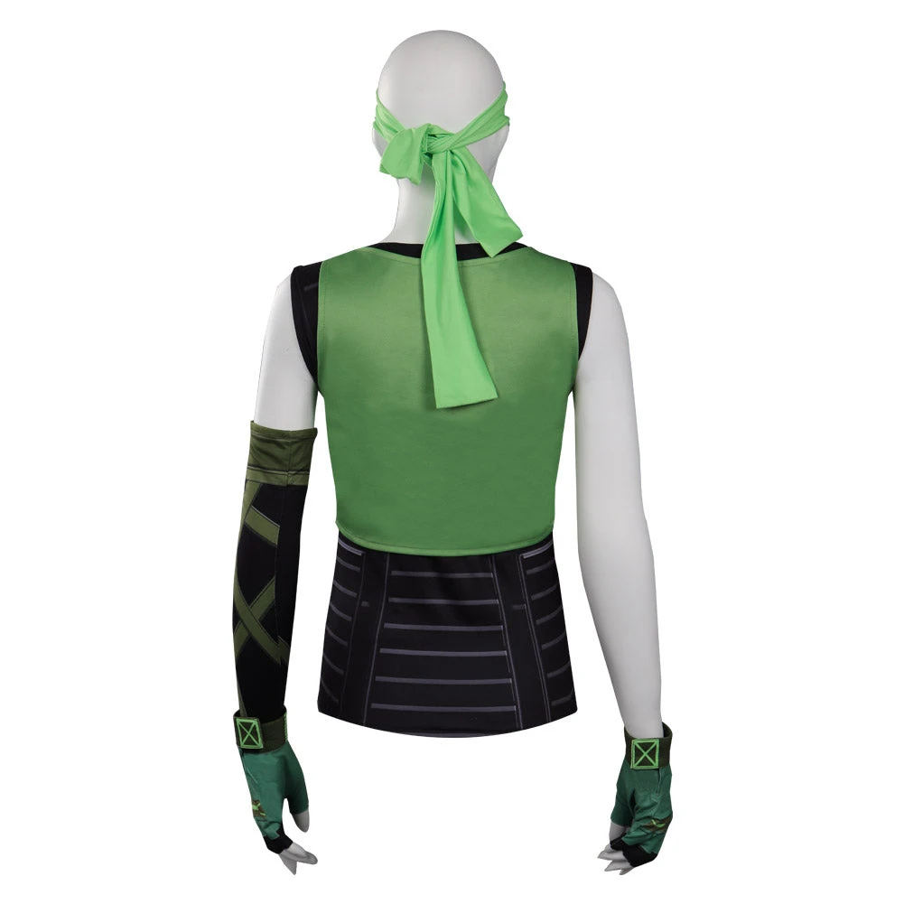 Valorant Skye Top Foulard Manches Cosplay Costume Carnival Halloween 4 Valorant Skye Top Foulard Manches Cosplay Costume Carnival Halloween – Image 2