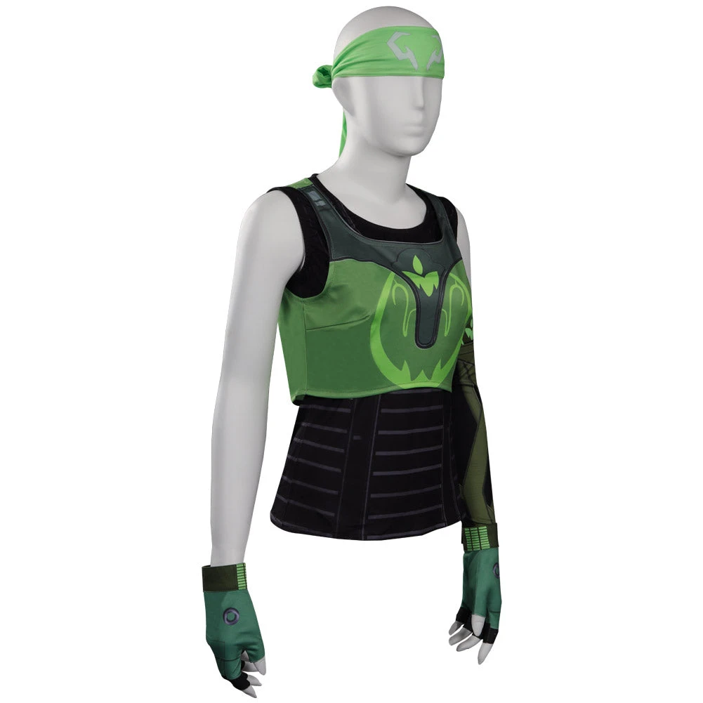 Valorant Skye Top Foulard Manches Cosplay Costume Carnival Halloween 7 Valorant Skye Top Foulard Manches Cosplay Costume Carnival Halloween – Image 5