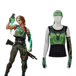 Valorant Skye Top Foulard Manches Cosplay Costume Carnival Halloween