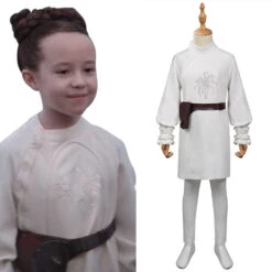 Enfant Star Wars Obi Wan Kenobi Leia Combat Cosplay Costume Halloween Carnival