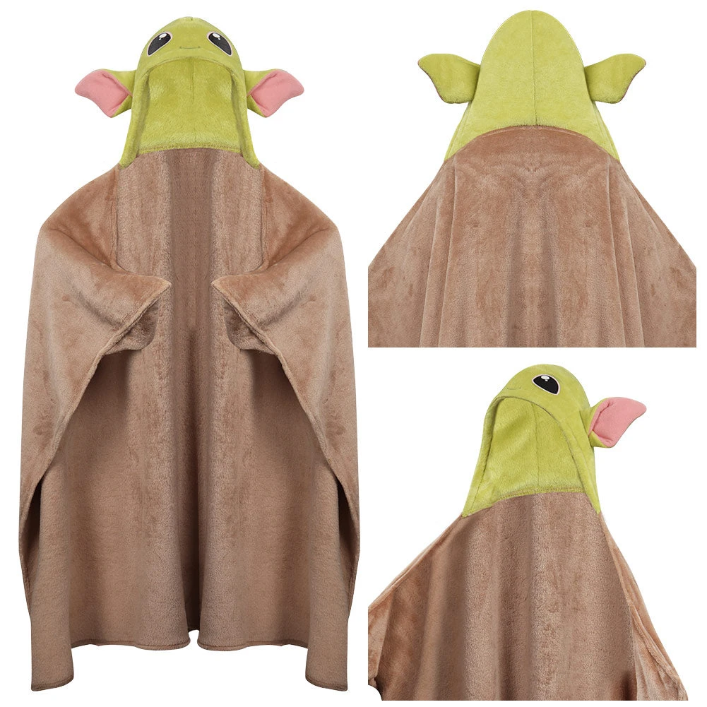 Star Wars The Mandalorian Baby Yoda Bébé Cape Plaid Enfant Cosplay Costume - Cossky 4 Star Wars The Mandalorian Baby Yoda Bébé Cape Plaid Enfant Cosplay Costume - Cossky – Image 2